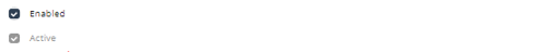 Enabled ticked