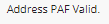 Address PAF valid