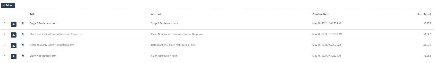 Printable documents result
